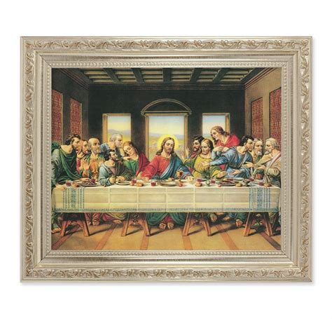 framed last supper painting